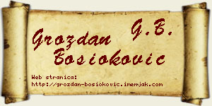 Grozdan Bosioković vizit kartica